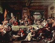 William Hogarth An Election Entertainment featuring oil painting